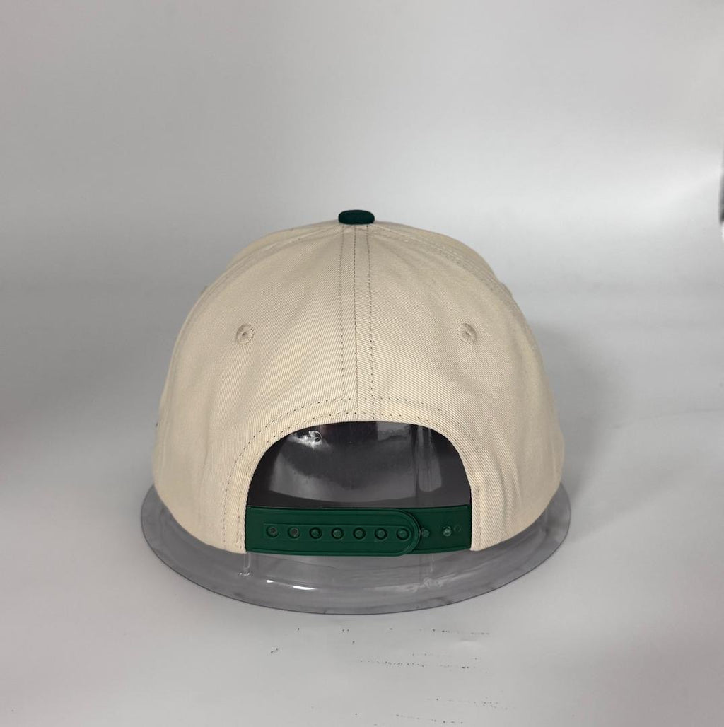 Beige x Green "Orient Express" 6 Panel Cap