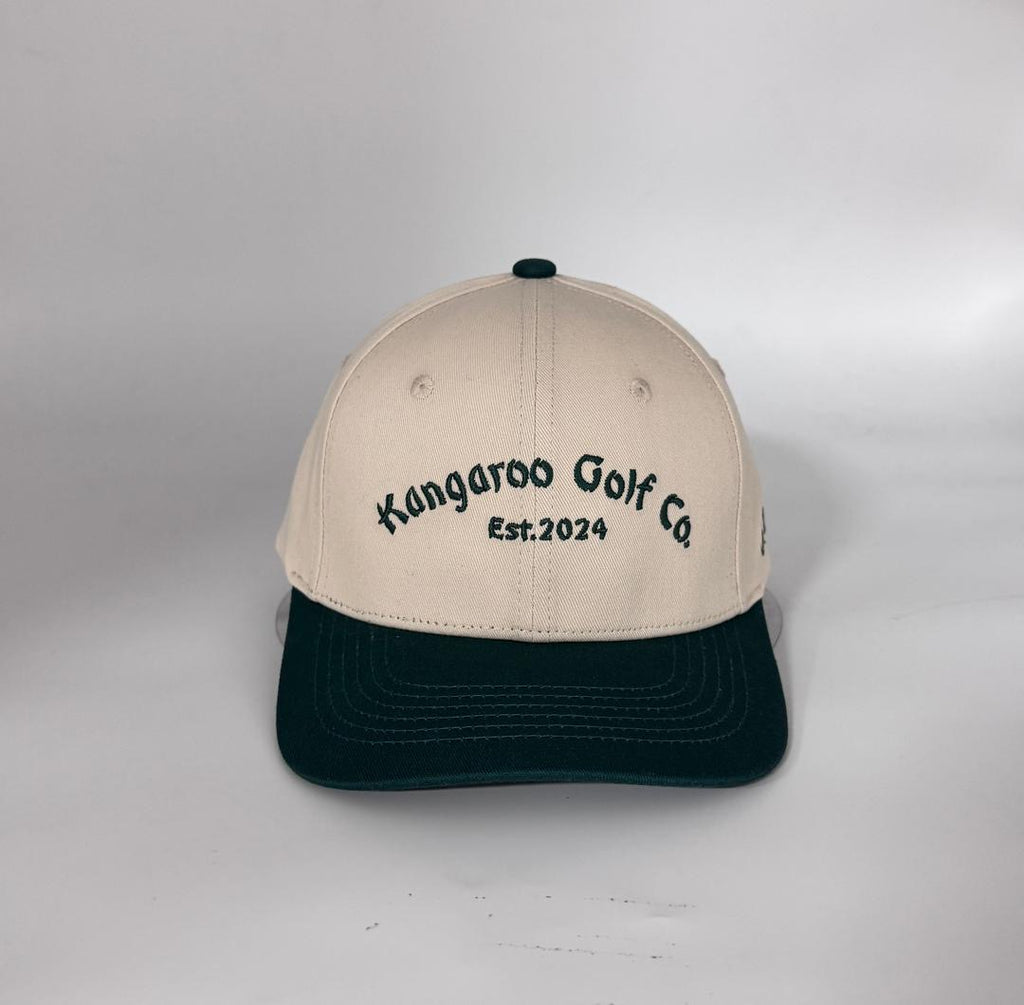 Beige x Green "Orient Express" 6 Panel Cap