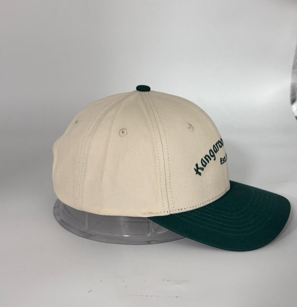 Beige x Green "Orient Express" 6 Panel Cap